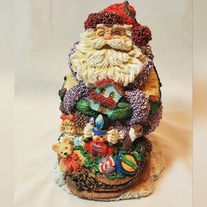 Crinkle Claus Vtg 1994 Santa Claus Bag Presents Holiday Figurine Possible Dreams